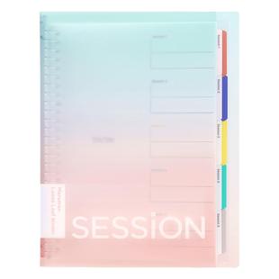 日本maruman满乐文大容量活页本Session加厚活页夹 多索引页 科目分类学生用笔记本可换替芯B5/A4本子