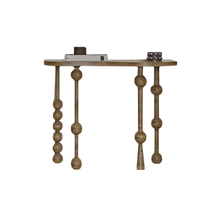 法妮莎Fanisha/中古风玄关桌法式复古玄关台入户靠墙半圆走廊边柜