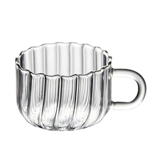 意式浓缩咖啡杯迷你花瓣玻璃水杯防爆可加热奶杯耐热玻璃杯子茶杯