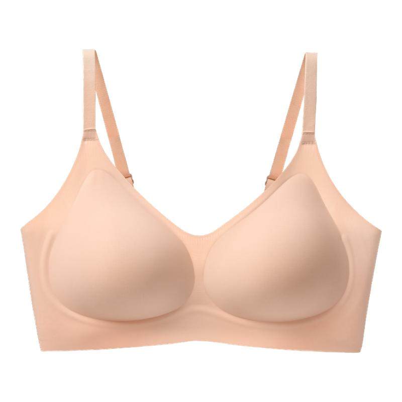 古今半固定杯垫无钢圈聚拢无痕粉底液内衣透气舒适柔软7A抗菌文胸