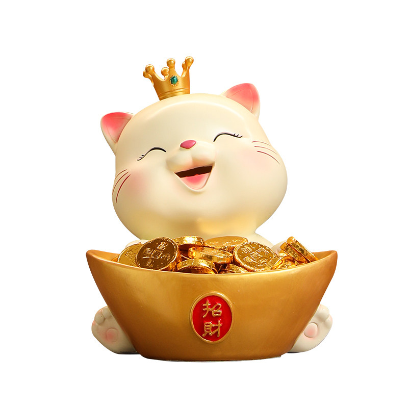 招财猫入户钥匙收纳玄关摆件门口鞋柜客厅家居装饰品乔迁新居礼品