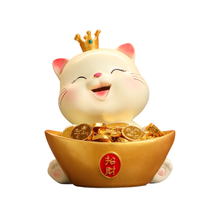 招财猫入户钥匙收纳玄关摆件门口鞋柜客厅家居装饰品乔迁新居礼品