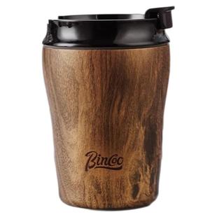 Bincoo咖啡杯陶瓷覆层保温杯复古高颜值随行便携杯子不锈钢喝水杯