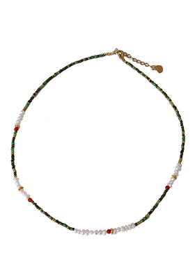 XMR串珠绿泥石珍珠项链