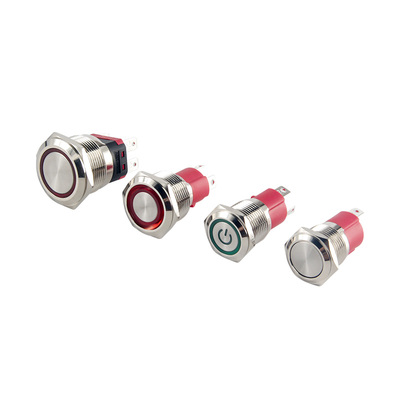 大电流金属按钮开关防水自锁复位