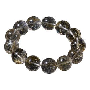 天然维纳斯银发手串透体魔鬼发手链女发晶一物一图饰品礼物情侣男