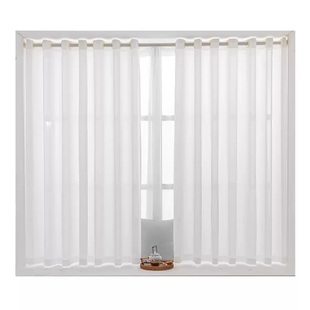 窗帘免打孔安装2026新款透光不透人纱帘隔断帘客厅房间分割挡冷气