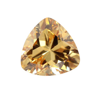 香槟色肥三角锆石裸石戒面 胖三角形彩色水晶钻镶嵌耳钉戒指配石