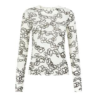 IMM尹默女装棉小圆领索普洛斯花型修身打底衫薄款毛衫夏