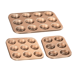 英国老式鸡蛋糕模具12连烤盘无水面包马芬吐司烤箱家用烘焙磨具小