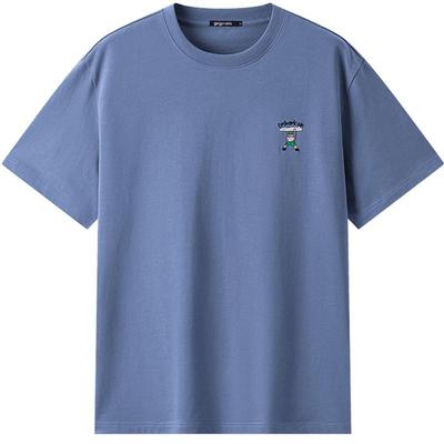 gxg.jeans男装 多色趣味绣花简约圆领短袖纯棉T恤男生  26夏热卖