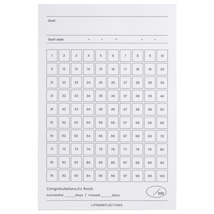 『言本文具』100天打卡便签本 1169便签纸无粘性好习惯养成目标追踪goal tracker小本子 60张