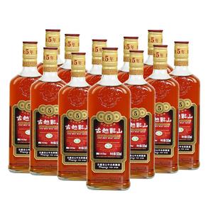 古越龙山库藏金五年整箱花雕酒5年陈老酒500ml*12瓶装绍兴黄酒