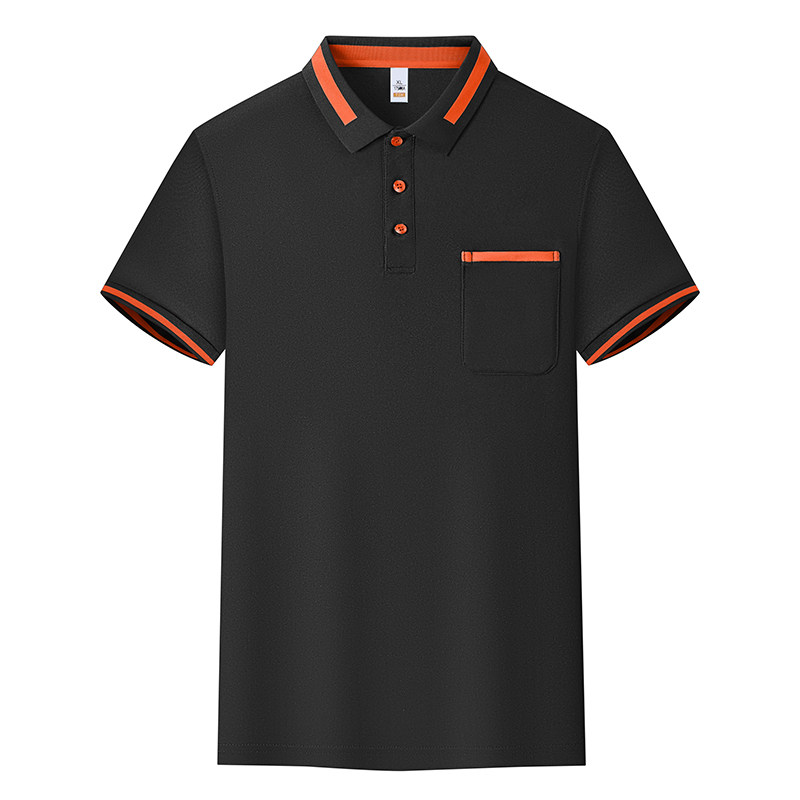 餐饮服务员工作服短袖口袋印logo
