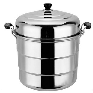 不锈钢38 40cm大蒸锅42445052cm3层大粽子锅多用特大焖锅大号闷罐