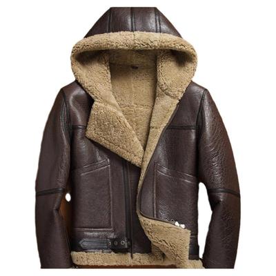 绵羊皮皮毛一体男真皮外套皮草