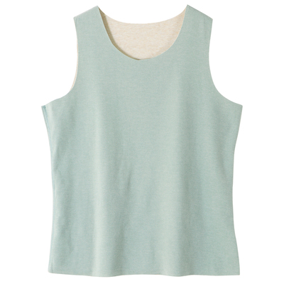 加大码德绒无痕保暖背心女红马甲