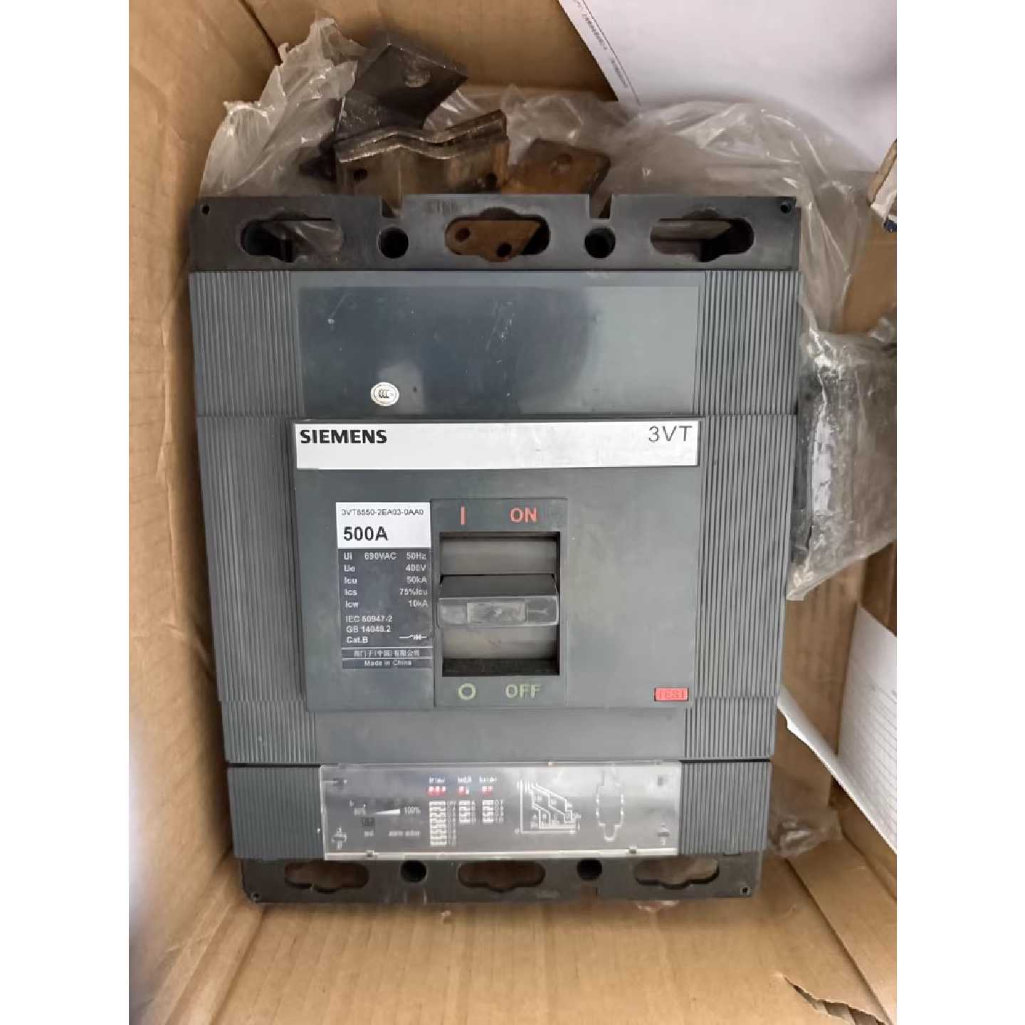议价西门子塑壳断路器3VT8550-2EA03-0AA0 500A 3P原装
