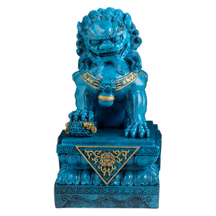 铜狮子摆件一对北京王府宫门狮公司办公室客厅电视柜酒柜铜工艺品