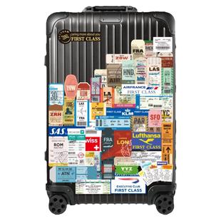 旅游航空标签贴个性复古文艺商务登机牌行李箱拉杆箱滑板贴纸防水