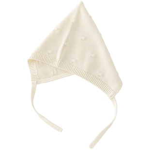 乖奇熊新生宝宝纯棉防风护耳胎帽婴幼儿保暖针织毛线春秋精灵帽子