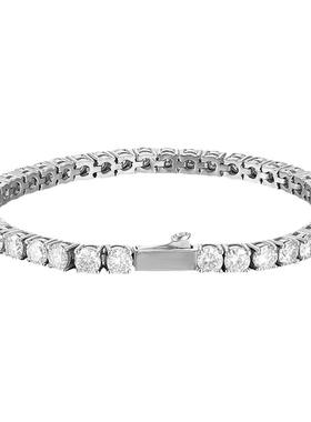 KREAM纯银满钻嘻哈网球链手链