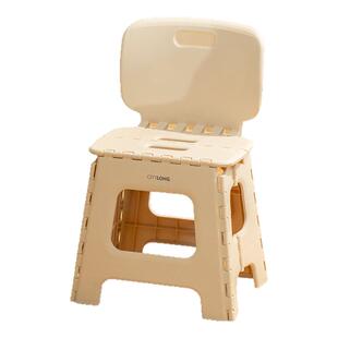 禧天龙塑料折叠凳家用靠背马扎成人加厚结实客厅矮凳门口换鞋凳