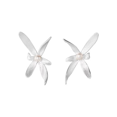 空谷幽兰清冷感独特兰花纯银珍珠项链chocker气质古风文艺