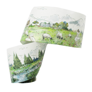 moodtape.清晨的原野 特殊油墨白墨 mood和纸胶带贴纸diy手帐