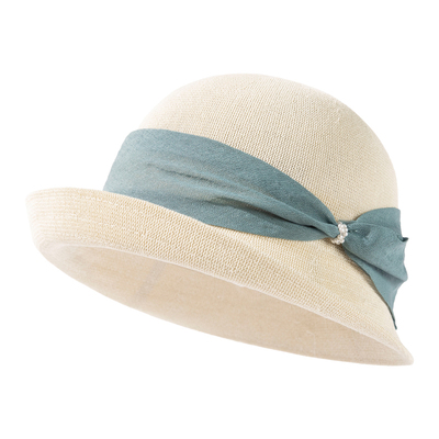 siggi日系卷边蝴蝶结盆帽夏季女