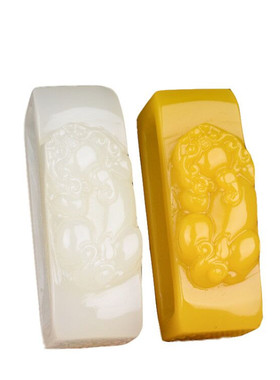 新疆和田玉白玉貔貅皮带扣腰扣鸡油黄玉男士腰配转运皮休皮代扣