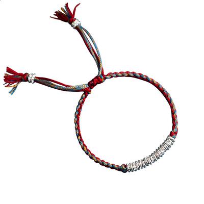 阿七999纯银盘缠财运手链绳