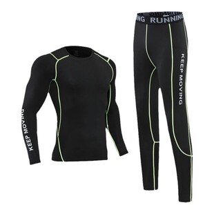 儿童运动紧身衣训练服套装篮球打底速干衣滑雪秋冬加绒足球健身服