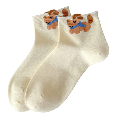 卡通可爱短袜夏薄款女中筒无骨