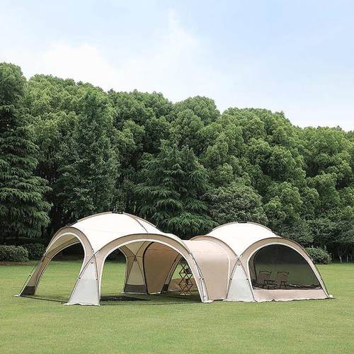 梦花园穹顶户外露营天幕帐篷涂银蒙古包野外沙滩遮阳棚超大挡风