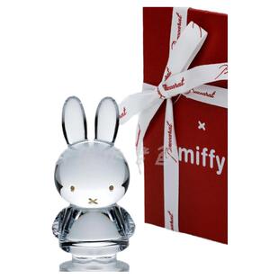 日本代购Baccarat巴卡拉米菲兔Miffy联名水晶玻璃兔情侣摆件卡通