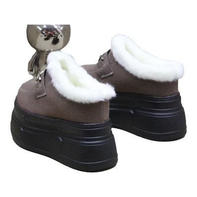 增高加绒包头羊毛懒人外穿拖鞋