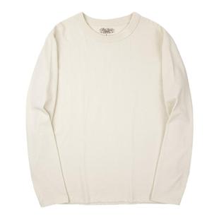 红风 复古32支圆领上衣重磅阿美咔叽日系开春纯棉打底衫长袖T恤男