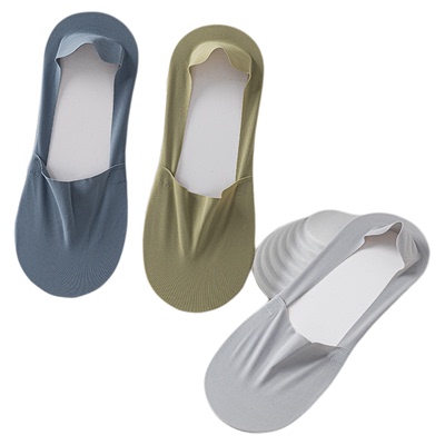 夏季薄款防滑不掉跟船袜男士袜子