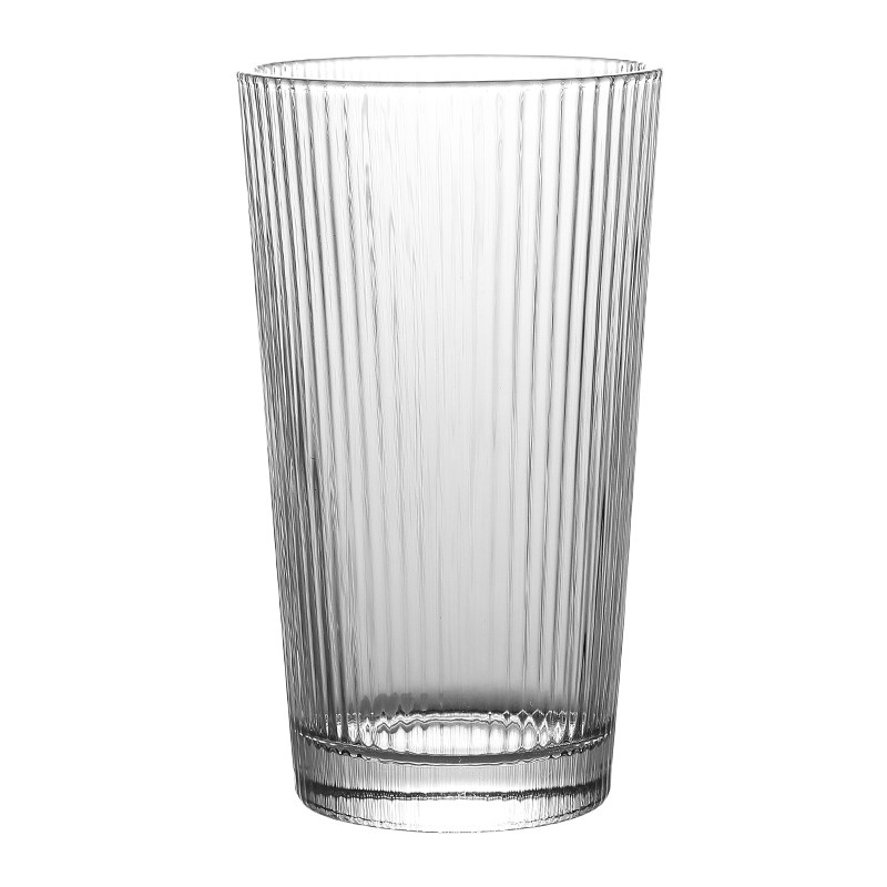 竖条纹冰冻商用柠檬玻璃咖啡杯