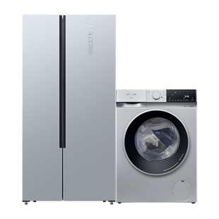 西门子冰洗套装502L双开门冰箱10KG滚筒洗烘NA43+U80【自营56】