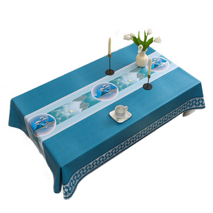 2026新款餐桌布台布防水防油免洗轻奢高级感正长方形家用茶几pvc