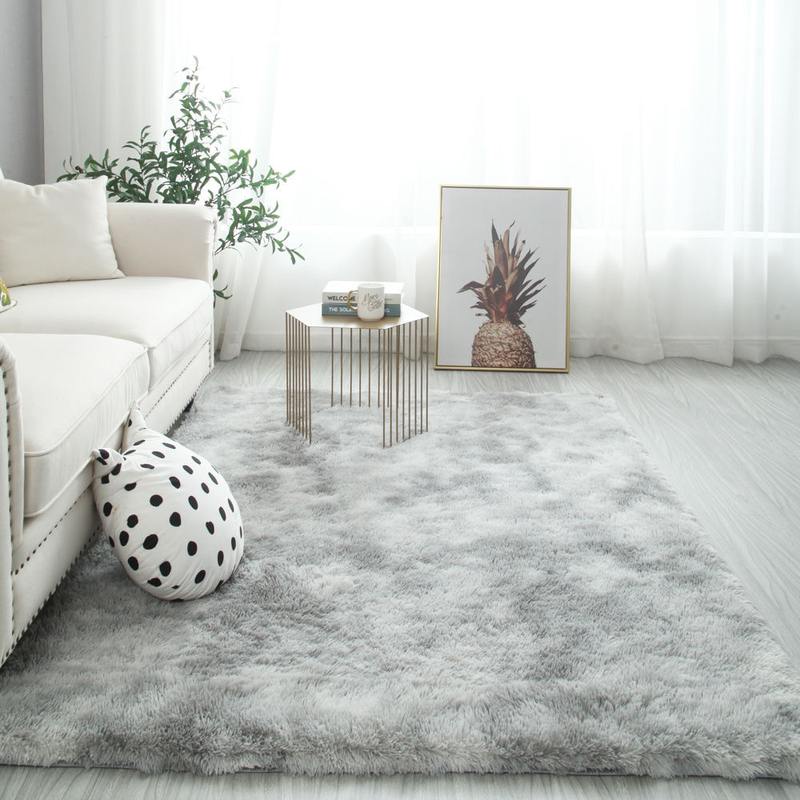长毛绒ins卧室床边飘窗可爱铺满垫心地毯少女卧室茶几客厅地房间
