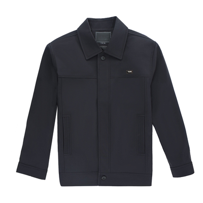 中老年休闲夹克翻领春秋宽松