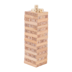 数字抽积木叠叠乐积木儿童垒高高抽木条玩具挑木棒抽木棍游戏棒