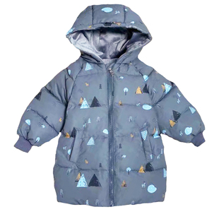 男童女童儿童宝宝羽绒服婴幼儿小童一周岁中长款花色吉姆童装外套