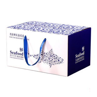 海鲜包装盒礼盒海鲜包装箱大礼包冷冻水产品龙虾鲍鱼海参空盒定制