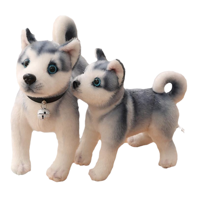 仿真哈士奇毛绒玩具pp棉狗狗公仔