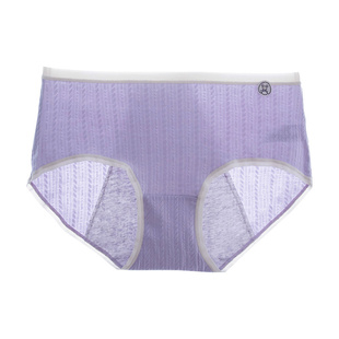 胖MM200斤大码生理裤内裤女莫代尔棉中腰麻花日系防漏经期卫生裤