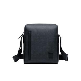 HLA/海澜之家男款斜挎包商务单肩包真皮爸爸生日礼物头层牛皮男包